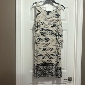 Dress ( brown cream and black)